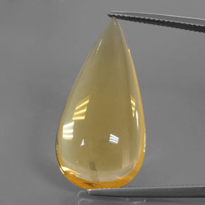 النار أوبال ذهبى متوسط طبيعي، شكل الكمثرى، 18.36 قيراط، شفاف