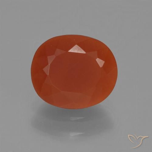 0.85ct طبيعي أحمر نارى النار أوبال, بيضوي, نصف شفاف