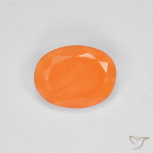 0.59ct طبيعي برتقالى متوسط النار أوبال, بيضوي, شفاف
