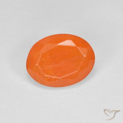0.67ct طبيعي برتقالى كثيف النار أوبال, بيضوي, شفاف