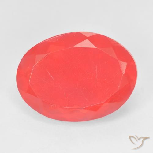 8.53ct طبيعي برتقالى أحمر كثيف النار أوبال, بيضوي, شفاف