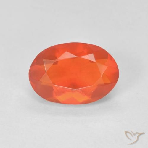 1.13ct طبيعي برتقالى متوسط النار أوبال, بيضوي, شفاف