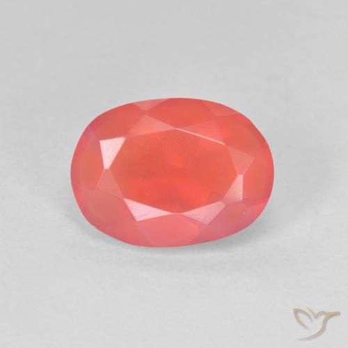 1.25ct طبيعي برتقالي زاهى النار أوبال, بيضوي, شفاف