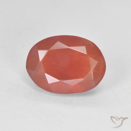 1.78ct طبيعي برتقالى محمر النار أوبال, بيضوي, شفاف