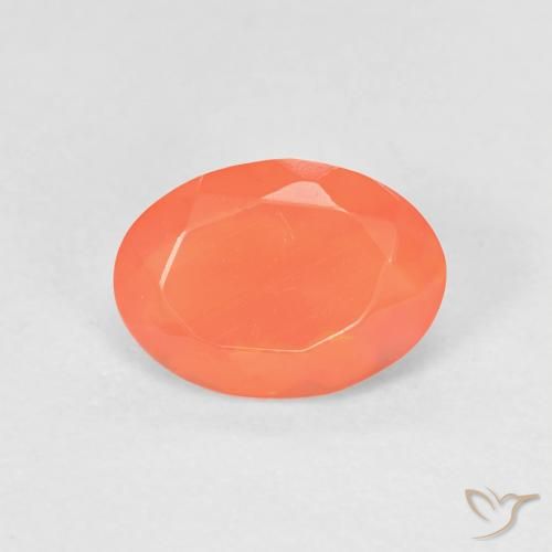 0.55ct طبيعي برتقالي زاهى النار أوبال, بيضوي, شفاف