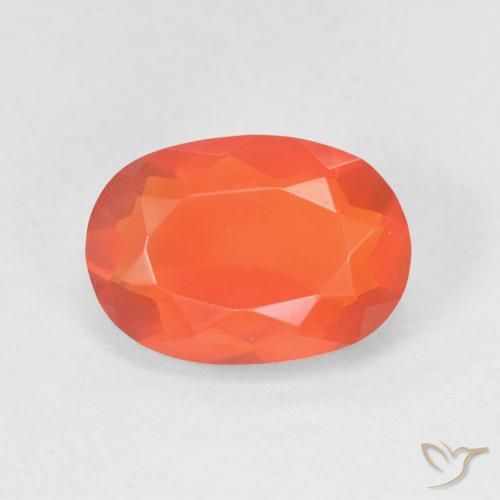 1.47ct طبيعي برتقالى نارى النار أوبال, بيضوي, شفاف