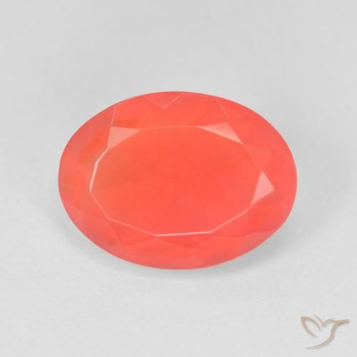 1.93ct طبيعي أحمر متوسط النار أوبال, بيضوي, شفاف