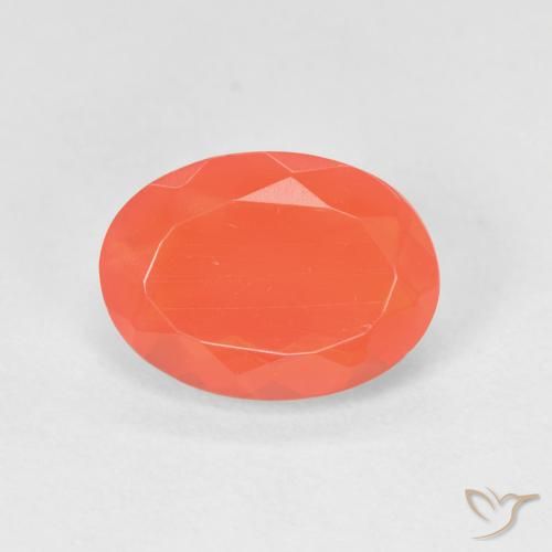 1.28ct طبيعي برتقالى نارى النار أوبال, بيضوي, شفاف