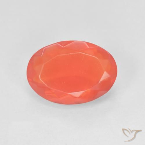 1.78ct طبيعي أحمر متوسط النار أوبال, بيضوي, شفاف