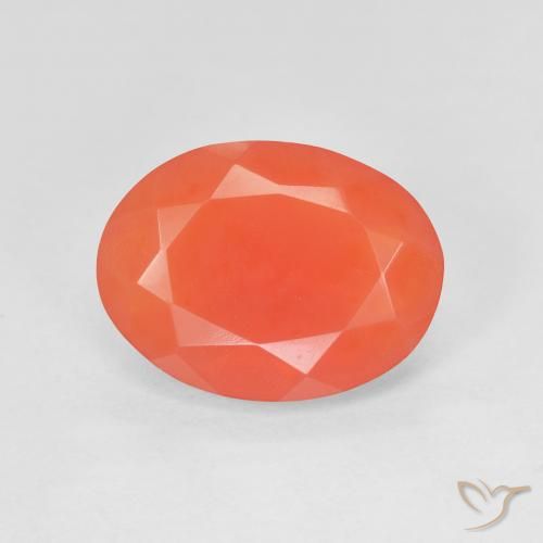 2.74ct طبيعي أحمر متوسط النار أوبال, بيضوي, شفاف