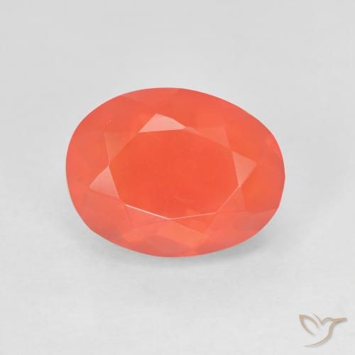 2.35ct طبيعي أحمر متوسط النار أوبال, بيضوي, شفاف