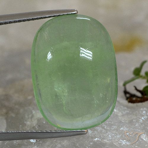 19.97ct طبيعي أخضر ترابى الفلوريت معدن متبلور, وسادة, شفاف