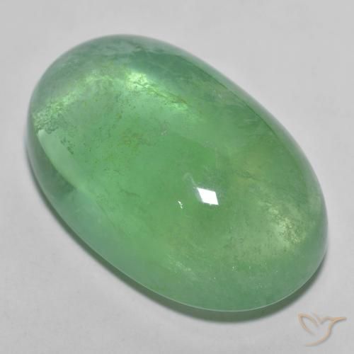 26.04ct طبيعي أخضر دافئ فلوريت, بيضوي, شفاف