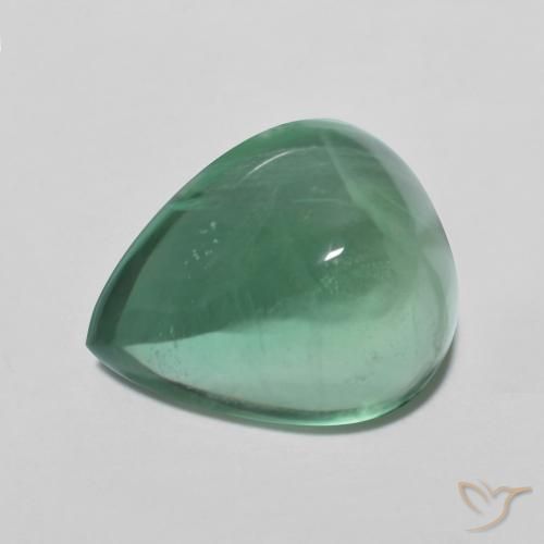9.31ct طبيعي أخضر رائع فاتح الفلوريت معدن متبلور, شكل الكمثرى, شفاف