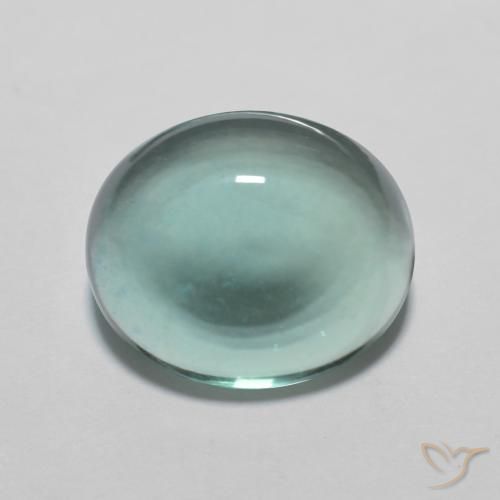 8.25ct طبيعي أخضر أزرق فاتح جدا فلوريت, بيضوي, شفاف