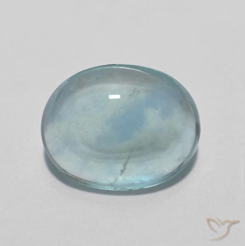 4.94ct طبيعي Light Bluish Turquoise فلوريت, بيضوي, شفاف