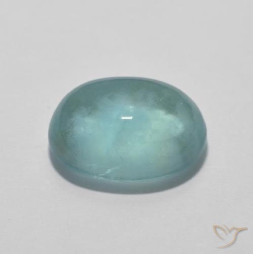 فلوريت Light Bluish Turquoise طبيعي، بيضوي، 4.94 قيراط، شفاف