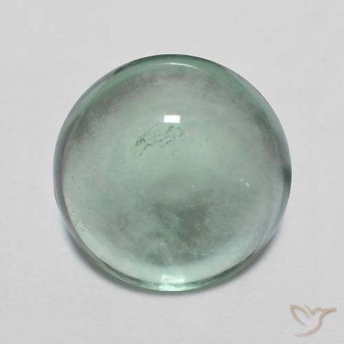 6.16ct طبيعي أخضر أزرق الفلوريت معدن متبلور, دائري, شفاف