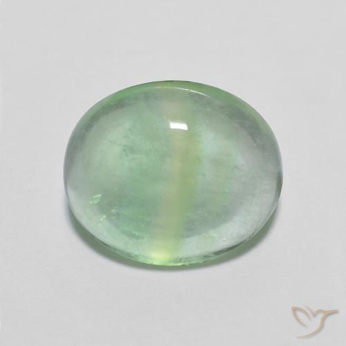 3.71ct طبيعي أخضر أصفر فاتح فلوريت, بيضوي, شفاف