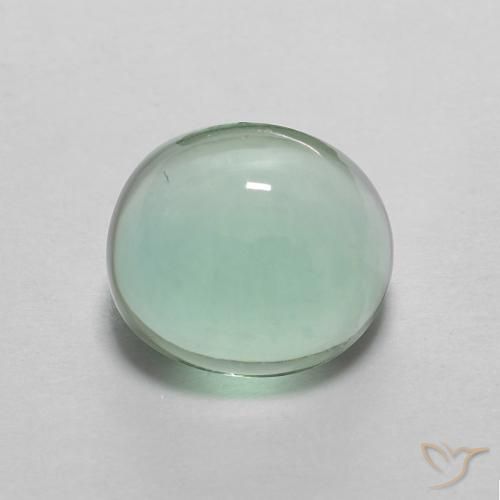2.96ct طبيعي أخضر أزرق فاتح فلوريت, بيضوي, شفاف