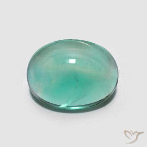 4.49ct طبيعي أخضر رائع الفلوريت معدن متبلور, بيضوي, شفاف