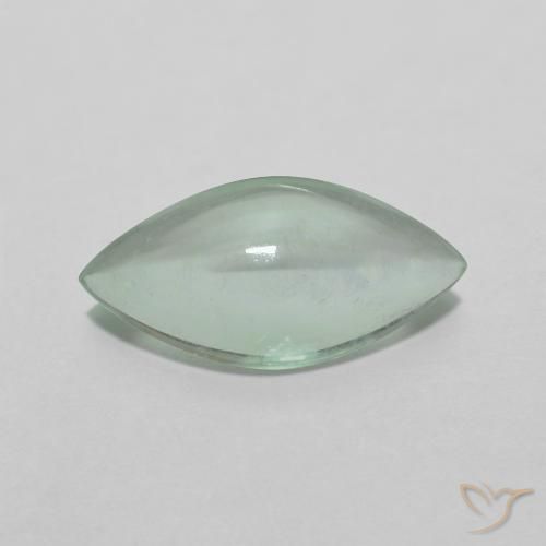 3.28ct طبيعي أخضر أصفر فاتح جدا الفلوريت معدن متبلور, ماركيز, شفاف