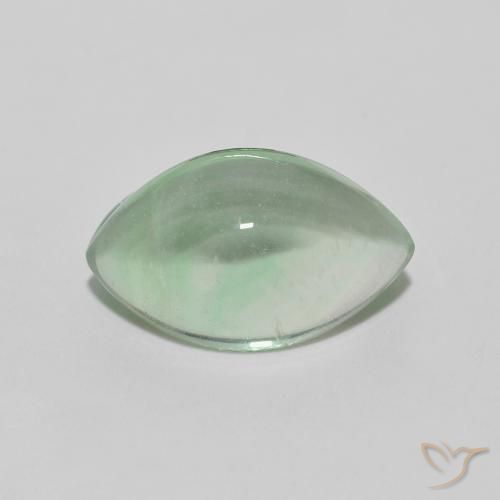 4.01ct طبيعي أخضر ترابى الفلوريت معدن متبلور, ماركيز, شفاف
