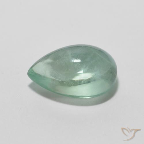 فلوريت Gray Forest Green طبيعي، شكل الكمثرى، 2.40 قيراط، شفاف