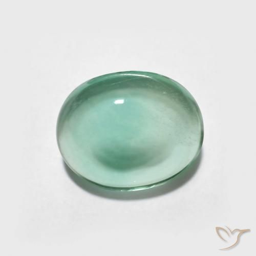 2.60ct طبيعي أخضر أزرق فاتح فلوريت, بيضوي, شفاف