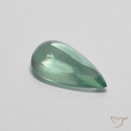 3.00ct طبيعي أخضرالنعناع فلوريت, شكل الكمثرى, شفاف
