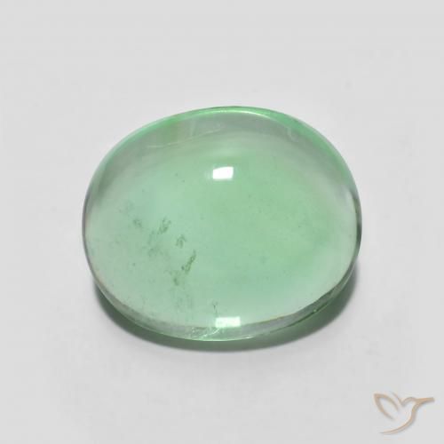 5.35ct طبيعي أخضر مصفر باهت فلوريت, بيضوي, شفاف