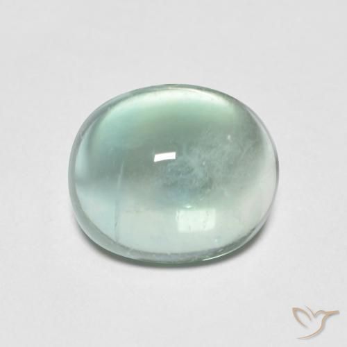 3.15ct طبيعي أخضر أزرق فاتح جدا فلوريت, بيضوي, شفاف