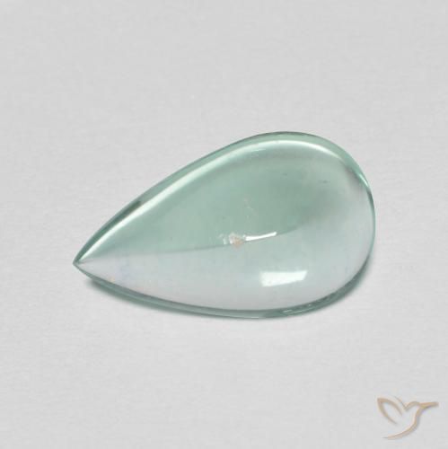 1.88ct طبيعي أخضر باهت فلوريت, شكل الكمثرى, شفاف
