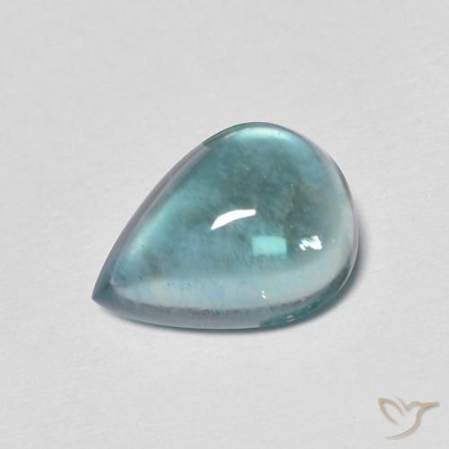 2.48ct طبيعي أخضر أزرق فاتح الفلوريت معدن متبلور, شكل الكمثرى, شفاف