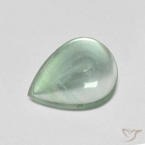 2.58ct طبيعي أخضرالنعناع الفلوريت معدن متبلور, شكل الكمثرى, شفاف
