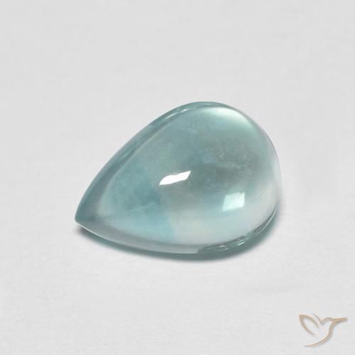 2.07ct طبيعي درجة لون الأزرق الكهربائى الفلوريت معدن متبلور, شكل الكمثرى, شفاف