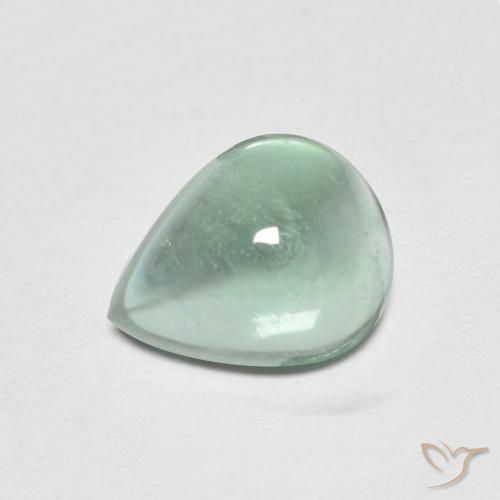 2.77ct طبيعي أخضر أزرق فاتح الفلوريت معدن متبلور, شكل الكمثرى, شفاف