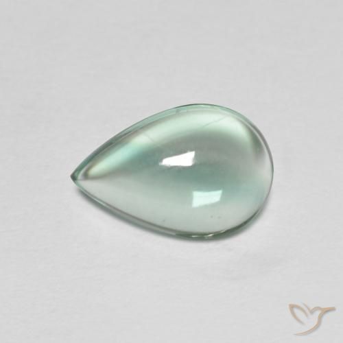 2.01ct طبيعي أخضر أزرق فاتح الفلوريت معدن متبلور, شكل الكمثرى, شفاف