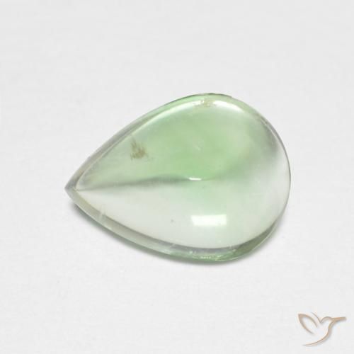 2.74ct طبيعي اخضر فاتح فلوريت, شكل الكمثرى, شفاف