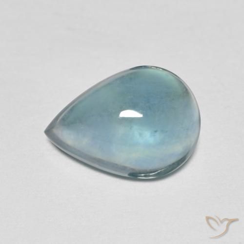 2.87ct طبيعي شرشيرى فاتح الفلوريت معدن متبلور, شكل الكمثرى, شفاف