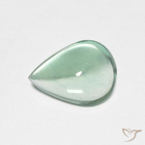 2.47ct طبيعي أخضر أزرق الفلوريت معدن متبلور, شكل الكمثرى, شفاف