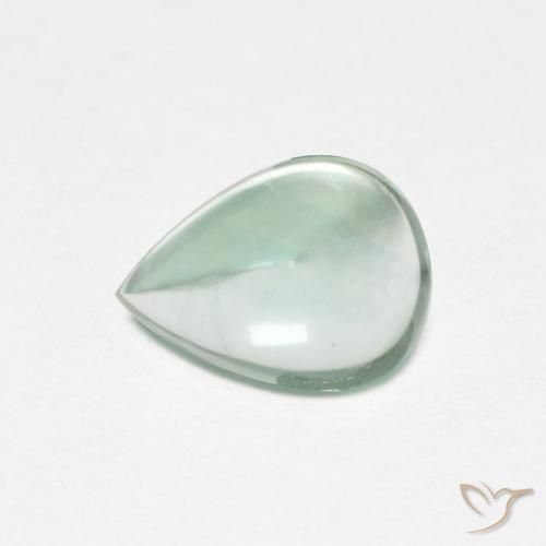 2.27ct طبيعي أخضر مزرق الفلوريت معدن متبلور, شكل الكمثرى, شفاف