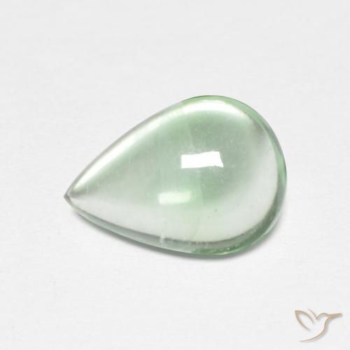 2.38ct طبيعي اخضر فاتح الفلوريت معدن متبلور, شكل الكمثرى, شفاف
