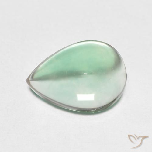 2.32ct طبيعي أخضر أزرق فاتح الفلوريت معدن متبلور, شكل الكمثرى, شفاف