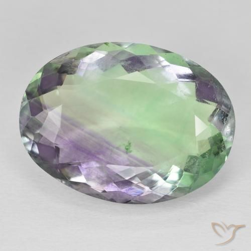 30.11ct طبيعي متعدد الألوان الفلوريت معدن متبلور, بيضوي, SI