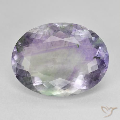 14.99ct طبيعي متعدد الألوان فلوريت, بيضوي, SI