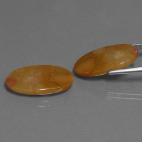 أحجار مرجان حجرى متعدد الألوان طبيعية، قصة بيضاوى، نصف شفاف، وزنها  قيراط