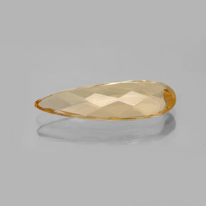 بيريل ذهبي أصفر طبيعي، شكل الكمثرى، 3.82 قيراط، VVS