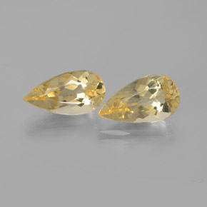 أحجار جولدن بيريل الأصفر طبيعية، شكل الكمثرى، VVS، وزنها  قيراط
