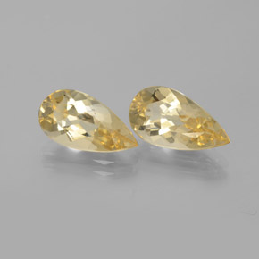 أحجار جولدن بيريل الأصفر طبيعية، شكل الكمثرى، VVS، وزنها  قيراط
